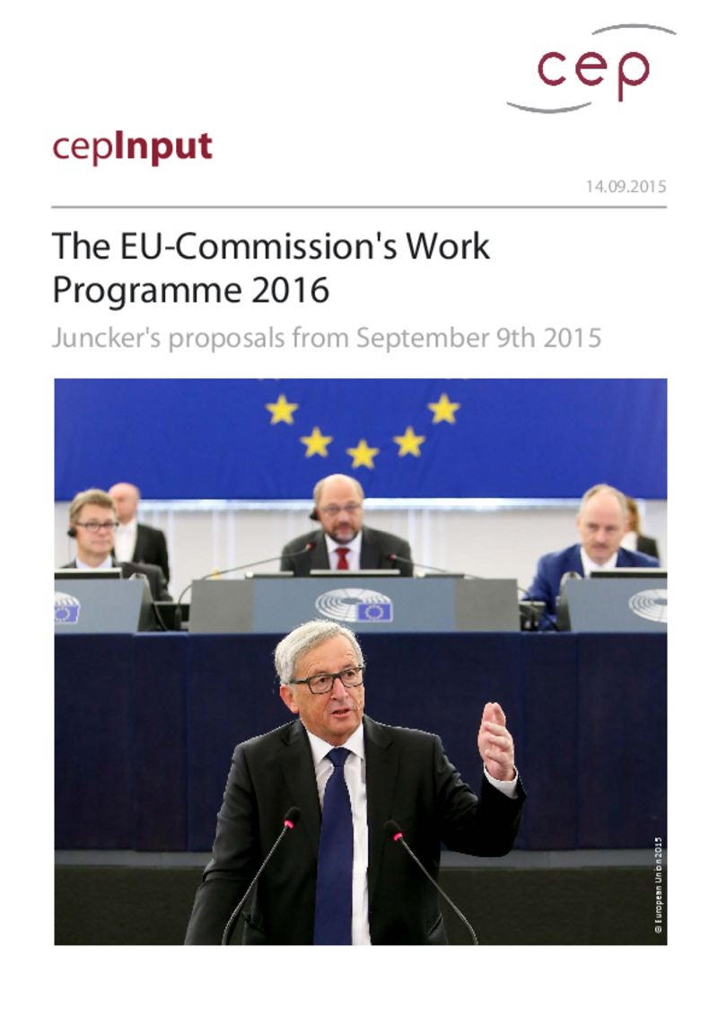 The EU-Commission's Work Programme 2016