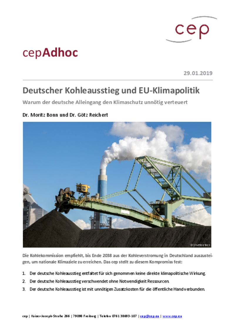 Deutscher Kohleausstieg und EU-Klimapolitik