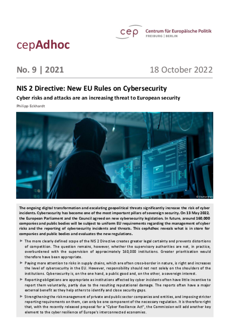 Direttiva NIS 2: nuove regole UE sulla sicurezza informatica (cepAdhoc)