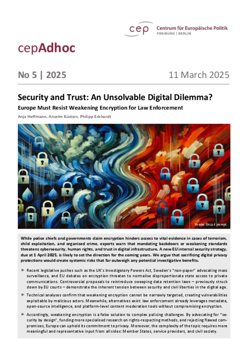 Security and Trust: An Unsolvable Digital Dilemma?