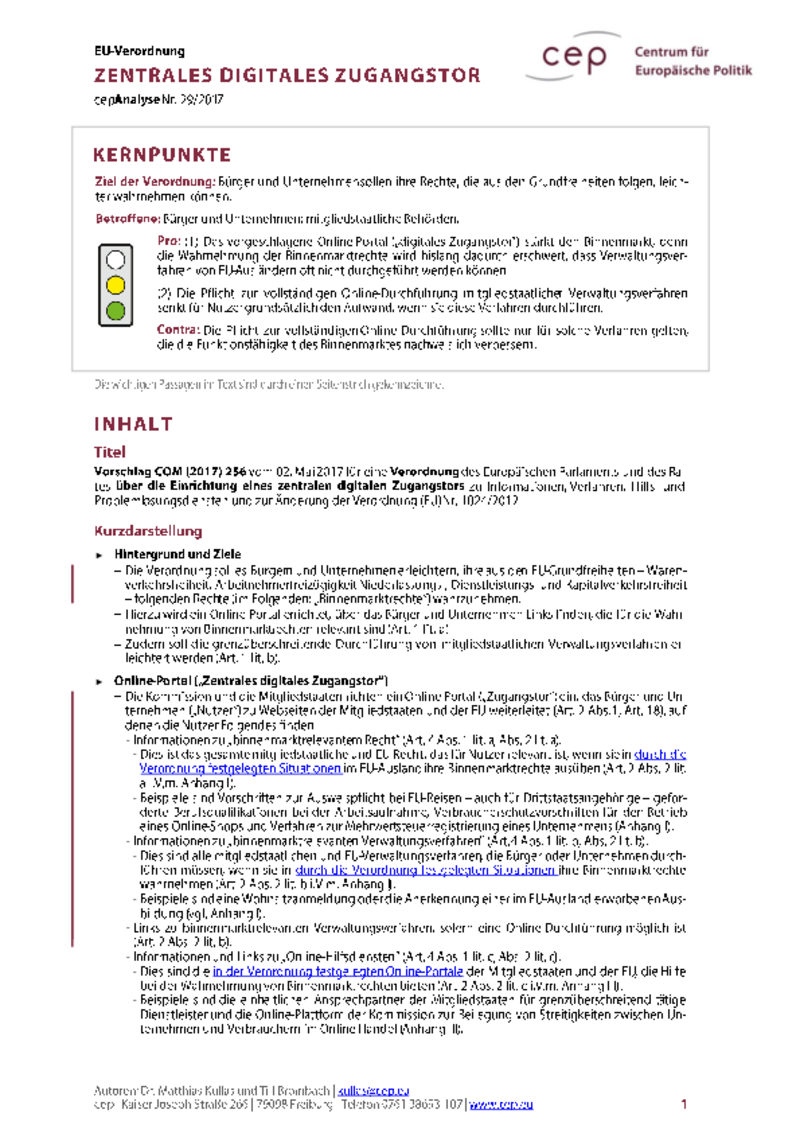 Zentrales digitales Zugangstor COM(2017) 256