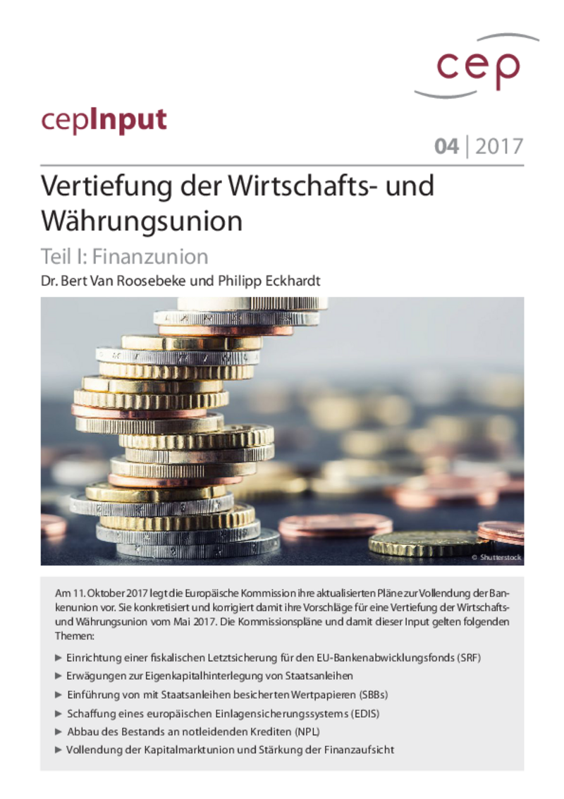 Vertiefung der Wirtschafts- und Währungsunion Teil 1