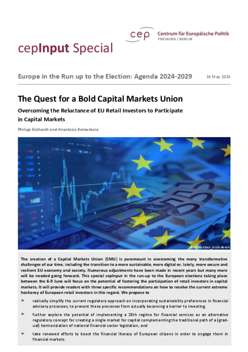 The Quest for a Bold Capital Markets Union
