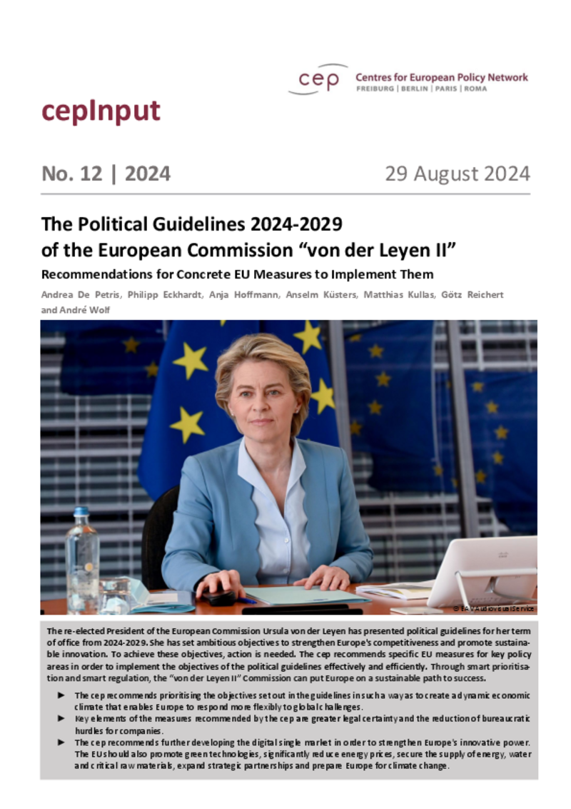 The Political Guidelines 2024-2029 of the European Commission “von der Leyen II”