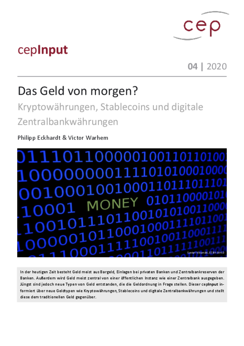 Das Geld von morgen? (cepInput)