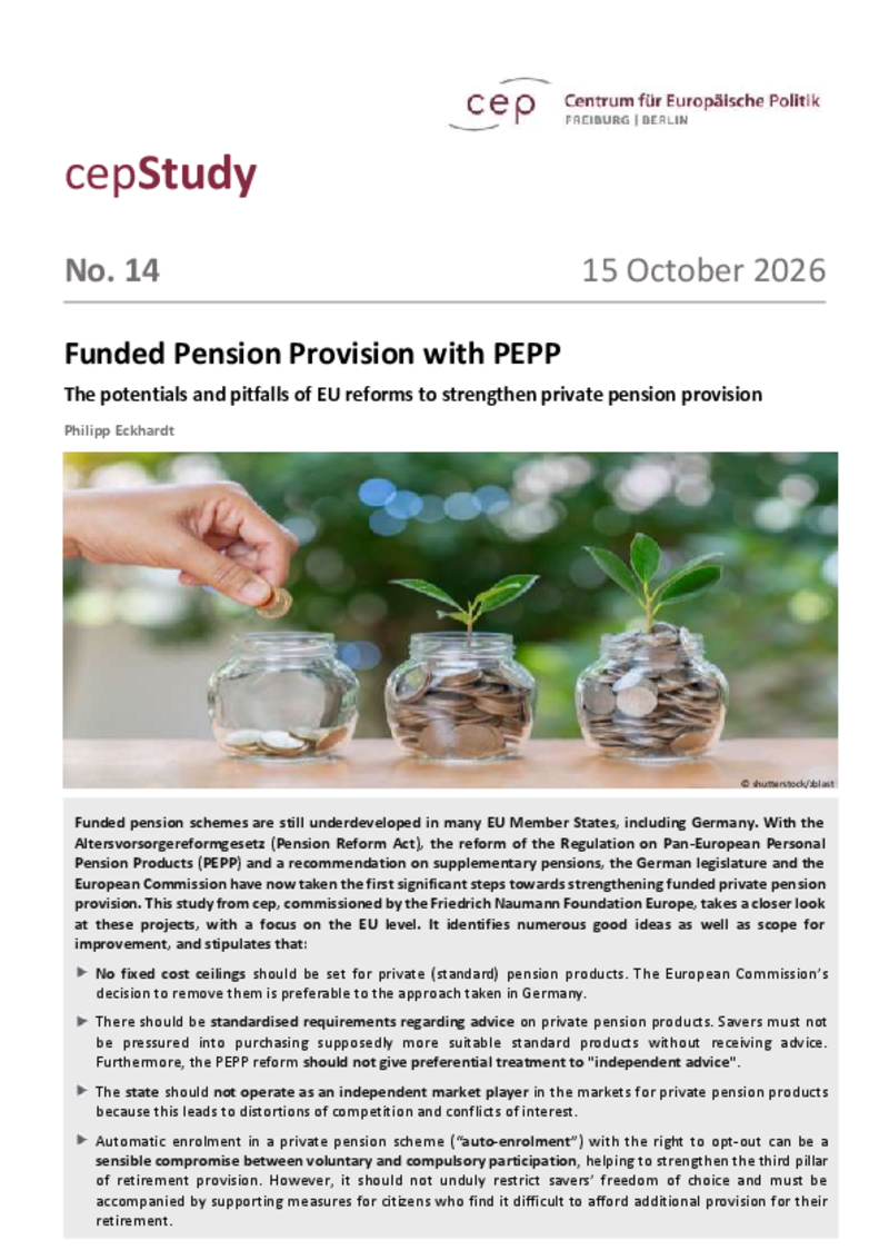 Funded Pension Provision with PEPP