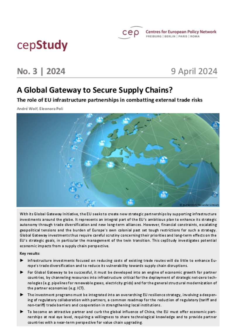 A Global Gateway to Secure Supply Chains? (cepStudie)