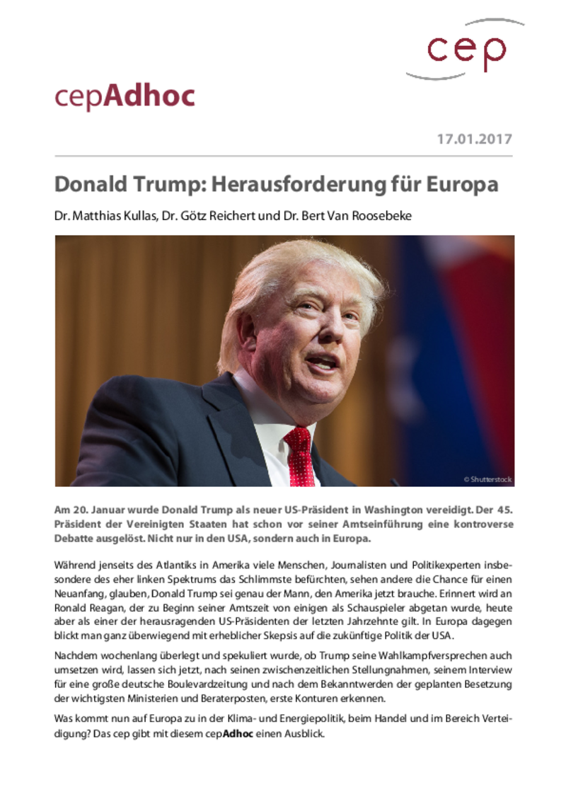 Donald Trump: Herausforderung für Europa