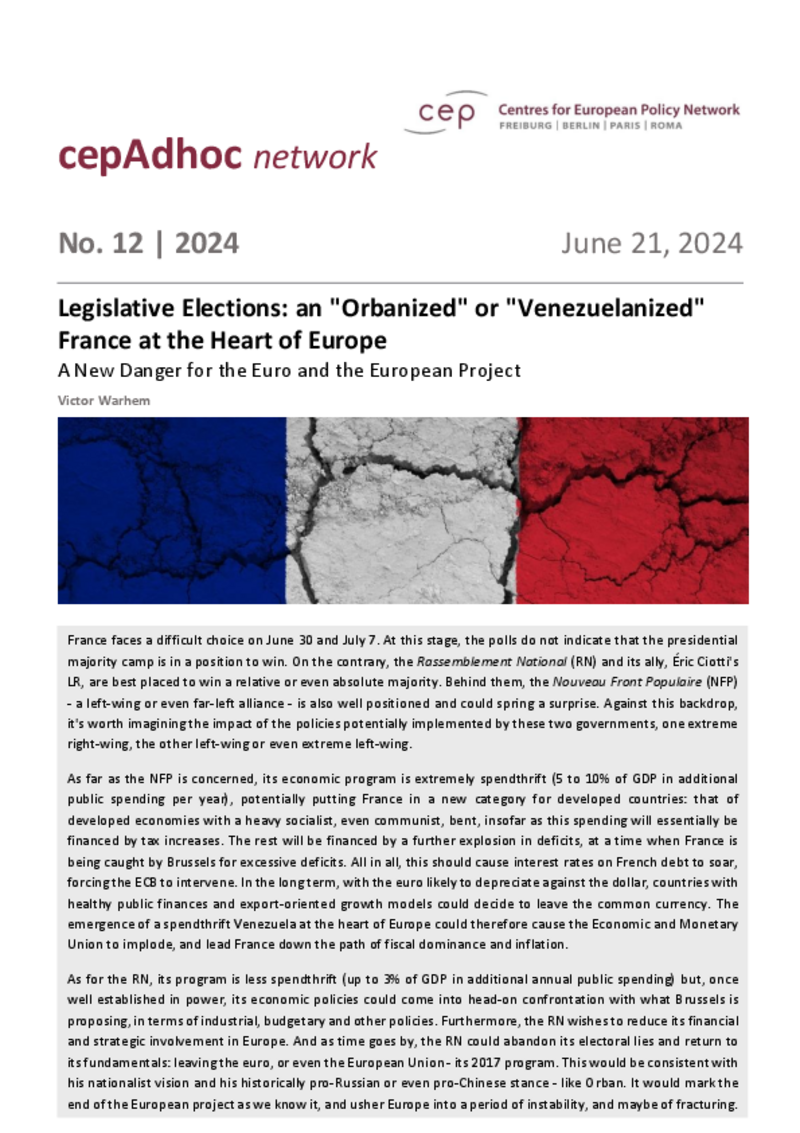Legislative Elections: an "Orbanized" or "Venezuelanized" France at the Heart of Europe