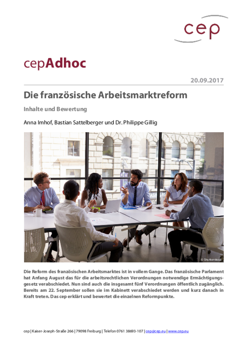 Französische Arbeitsmarktreform