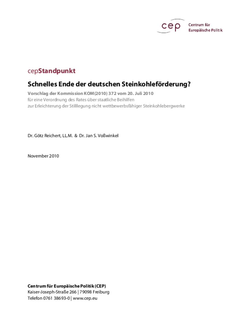 Steinkohleförderung
