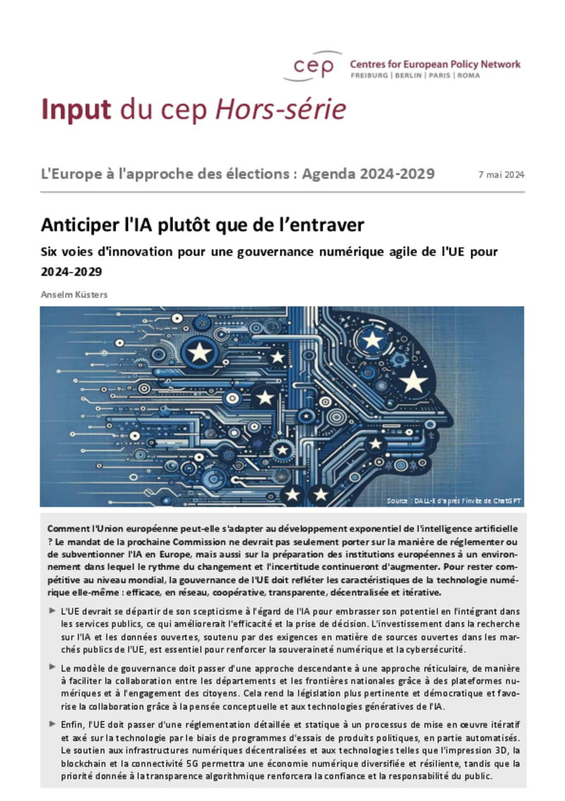 Anticiper l'IA au lieu de l'entraver