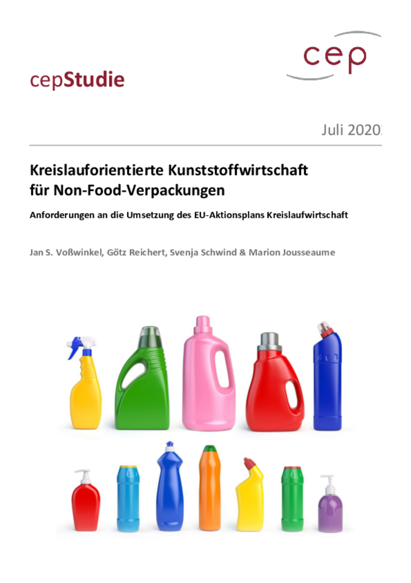 Kreislauforientierte Kunststoffwirtschaft für Non-Food-Verpackungen (cepStudie)