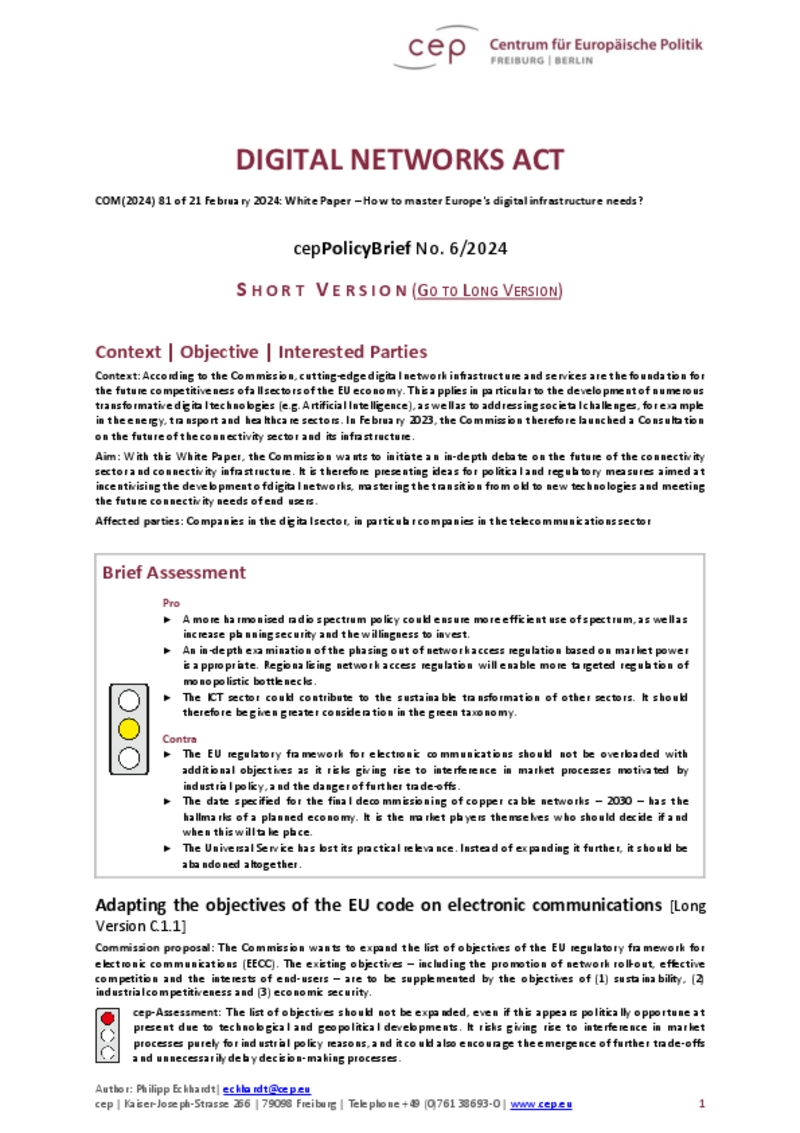 Digital Networks Act (Short Version)