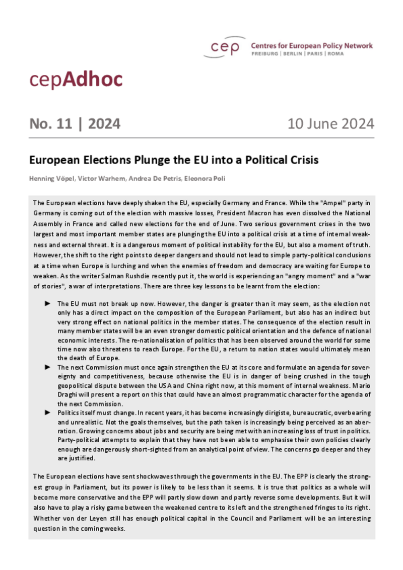 European Elections Plunge the EU into a Political Crisis