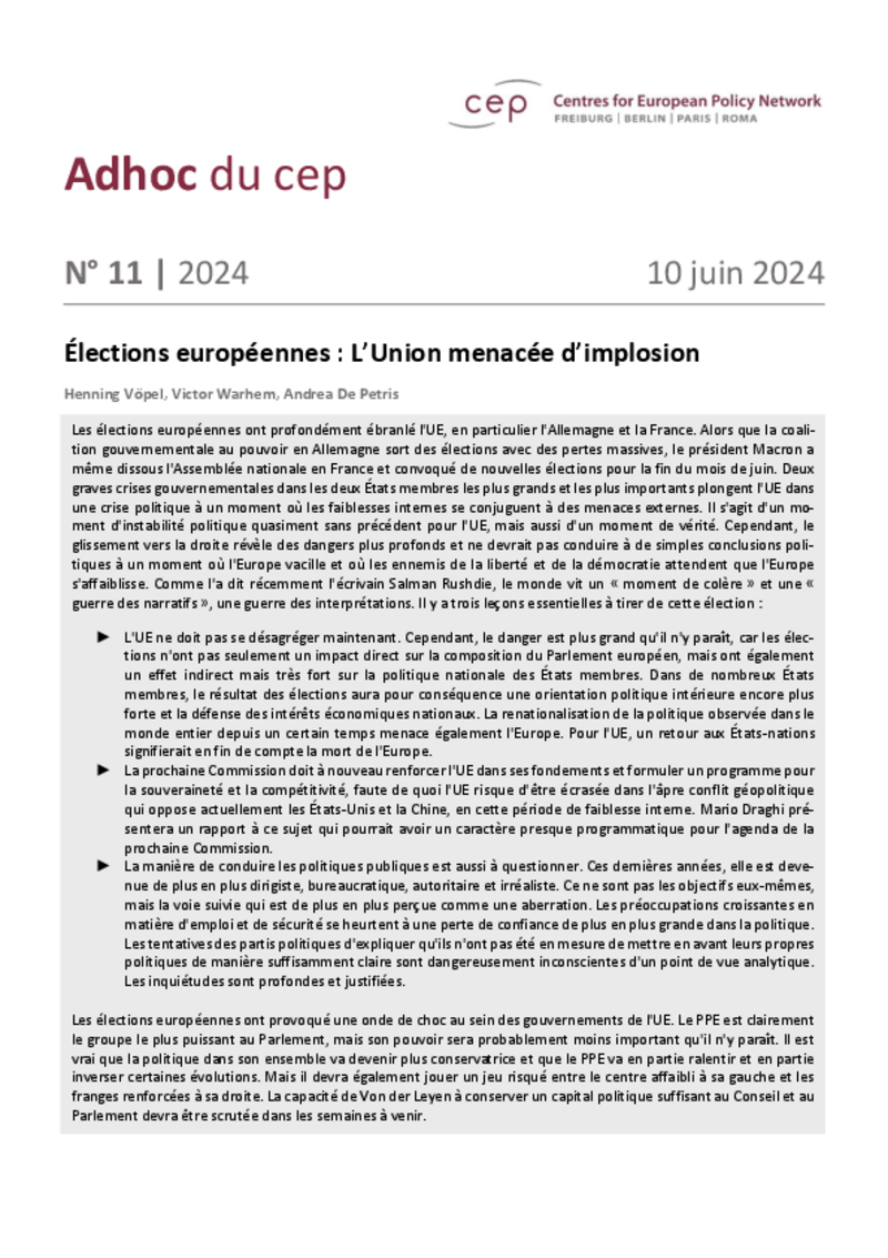 Élections européennes : la progression de l’extrême droite menace l’Union d’implosion