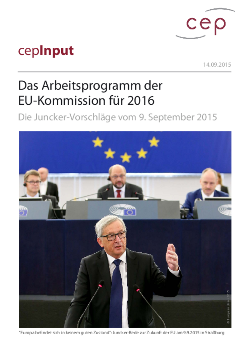 Das Arbeitsprogramm der EU-Kommission für 2016