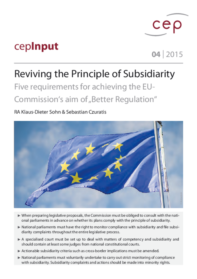 Reviving the Principle of Subsidiarity
