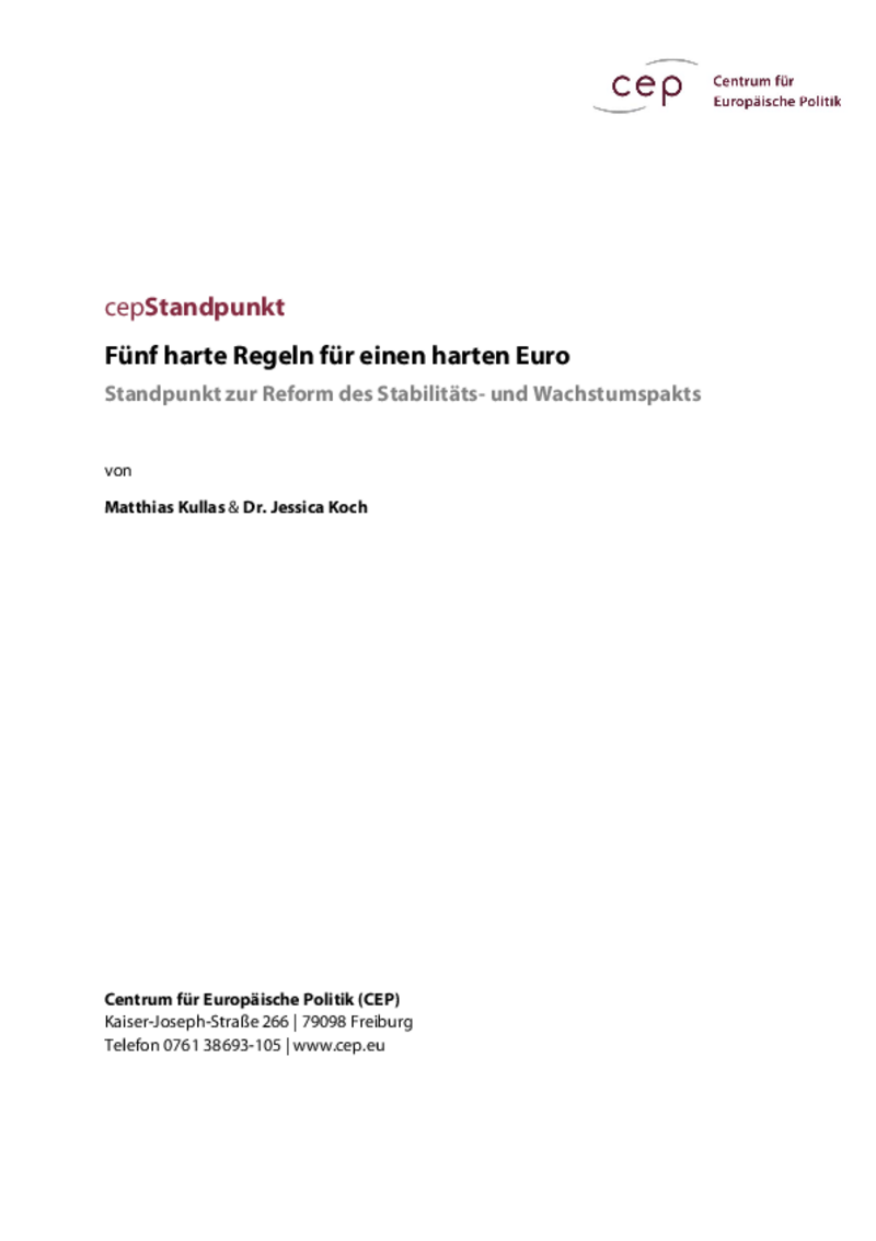 Fünf harte Regeln für einen harten Euro