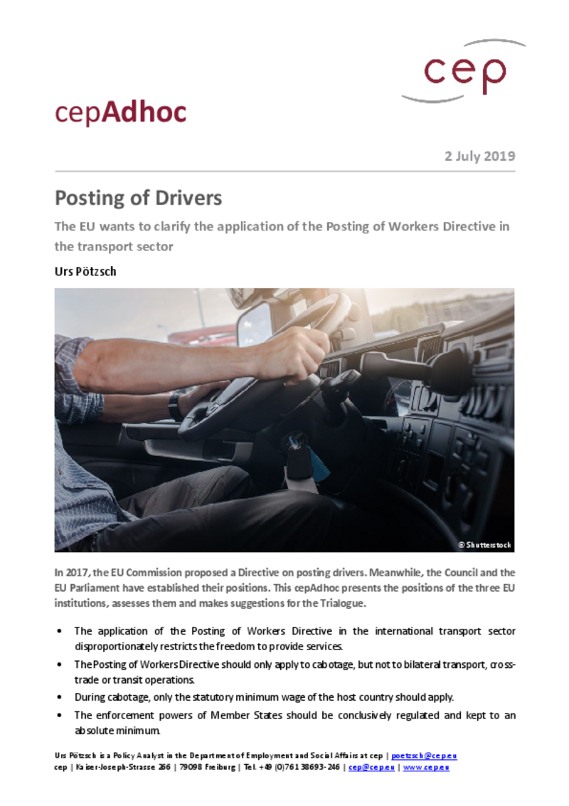 Posting of Drivers