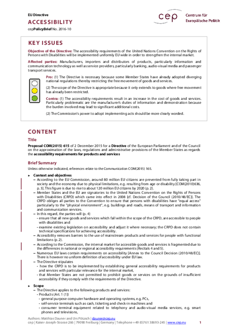 Accessibility COM(2015) 615