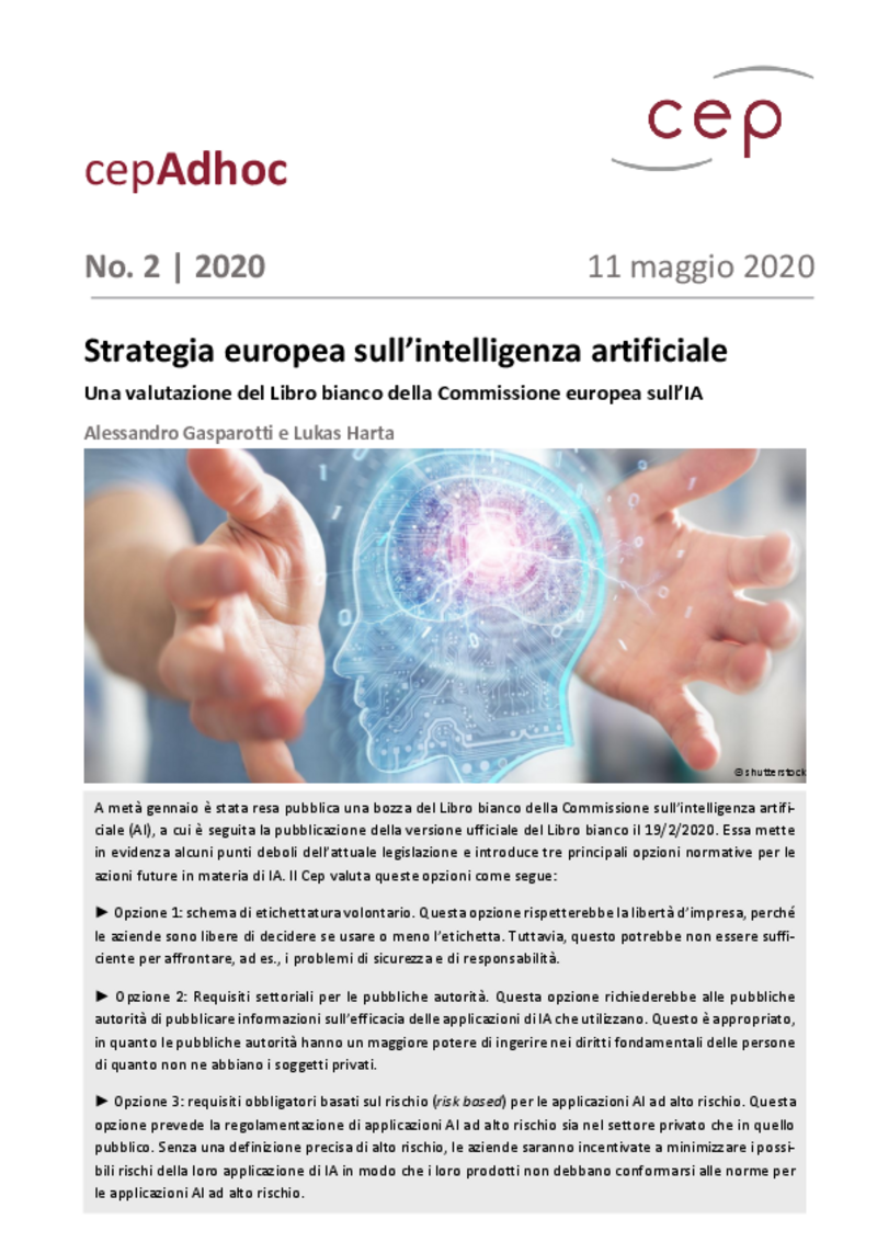 Strategia europea sull’intelligenza artificiale