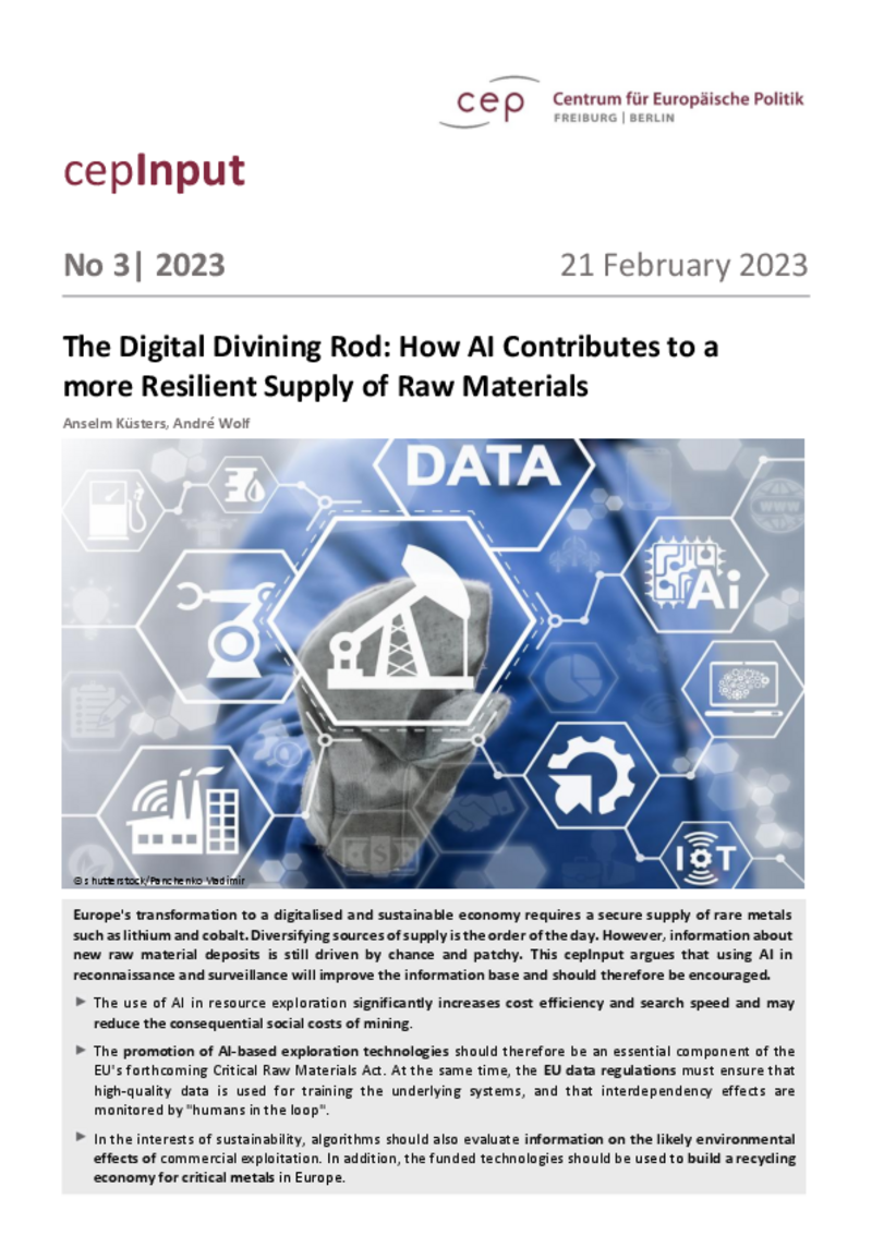 The Digital Divining Rod: How AI Contributes to a More Resilient Supply of Raw Materials (cepInput)