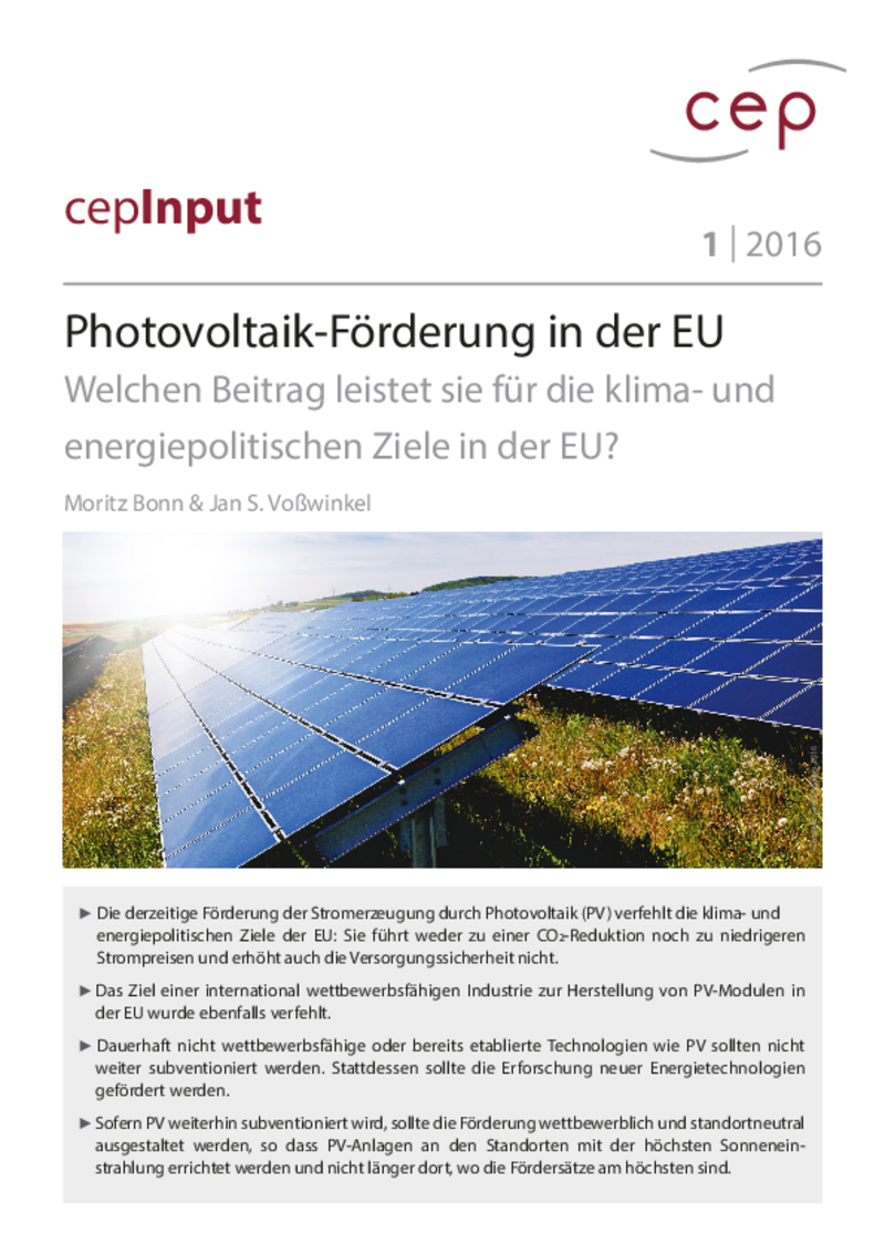 Photovoltaik-Förderung in der EU