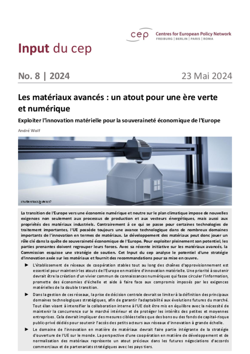 Les matériaux avancés : un atout pour une ère verte et numérique