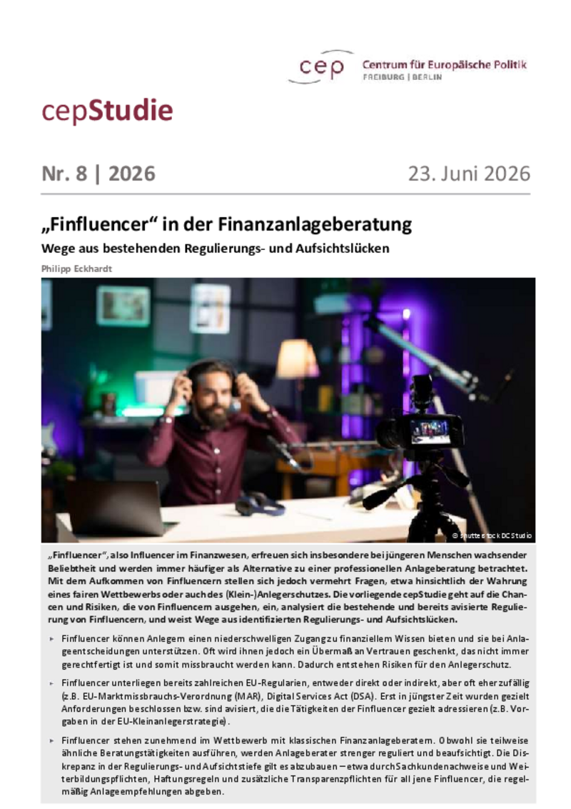 Finfluencer in der Finanzanlageberatung