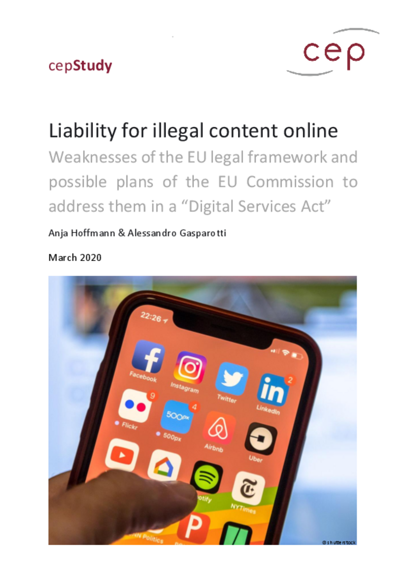 Liability for illegal content online (cepStudy)