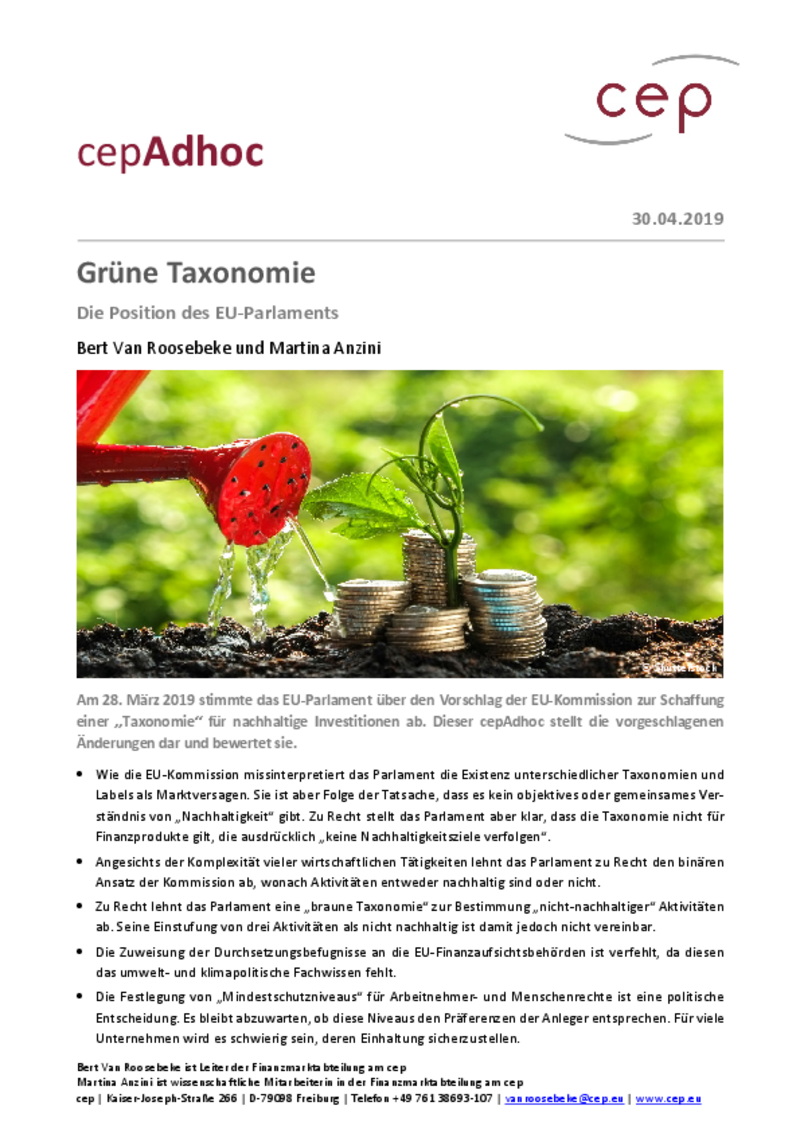 Grüne Taxonomie