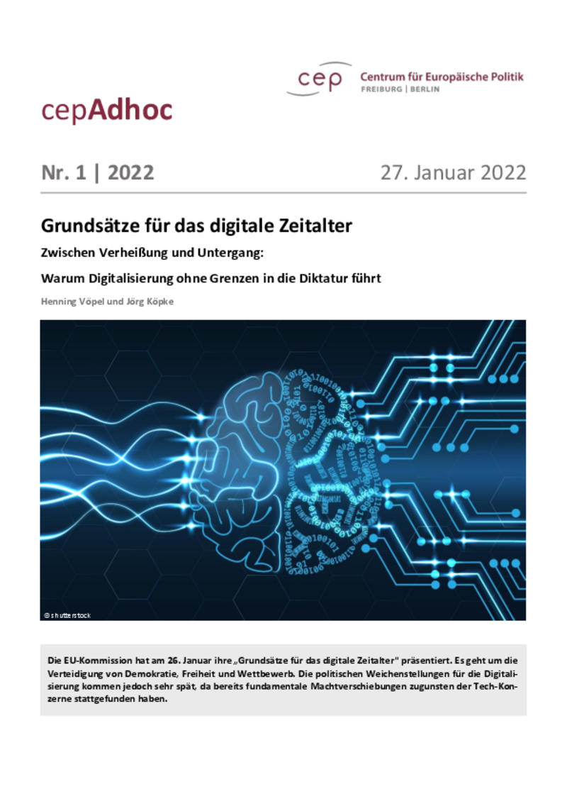 Grundsätze für das digitale Zeitalter (cepAdhoc)