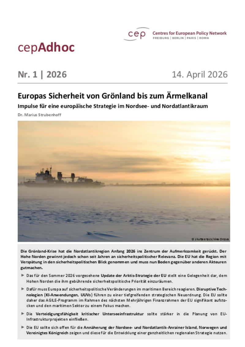 Sicherheit von Grönland bis zum Ärmelkanal