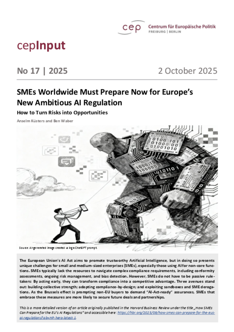 SMEs Worldwide Must Prepare Now for Europe’s New Ambitious AI Regulation