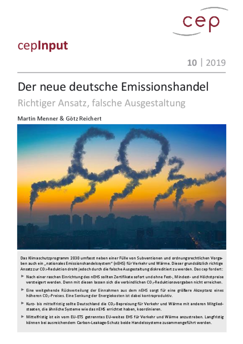Der neue deutsche Emissionshandel (cepInput)
