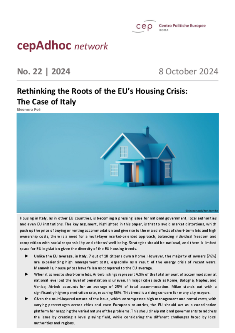 Rethinking the Roots of the EU’s Housing Crisis: The Case of Italy