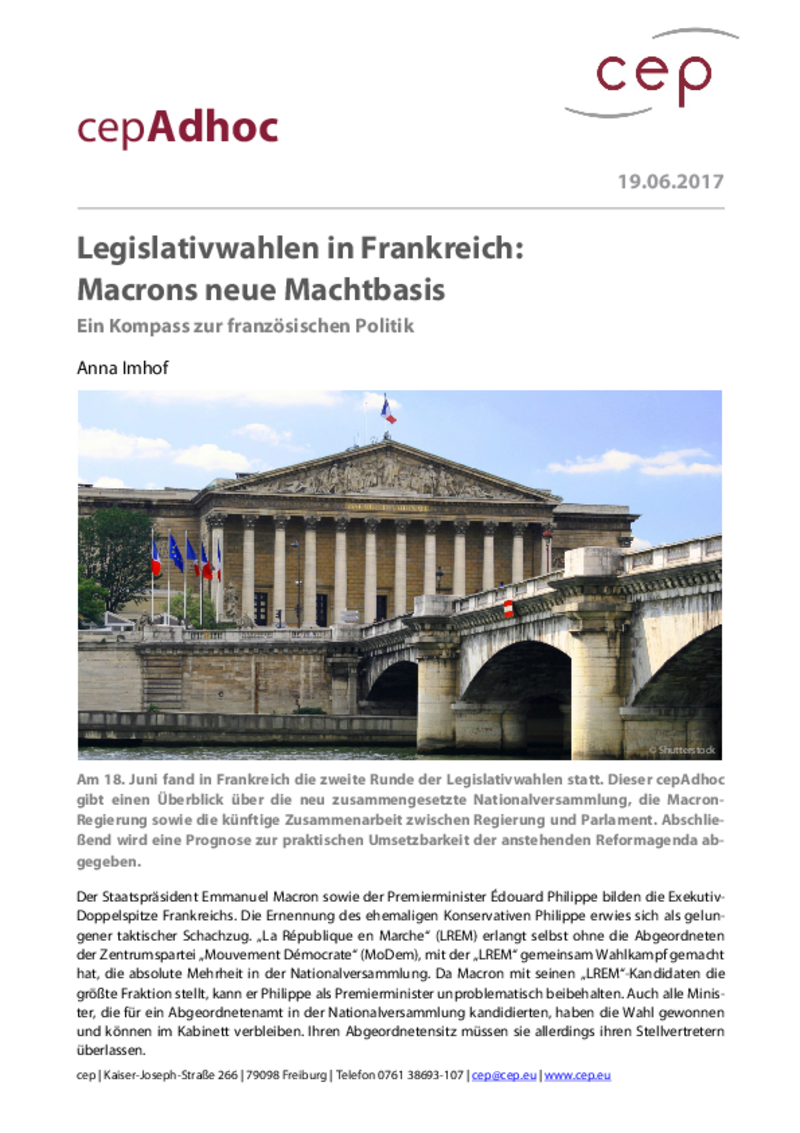 Legislativwahlen in Frankreich: Macrons neue Machtbasis