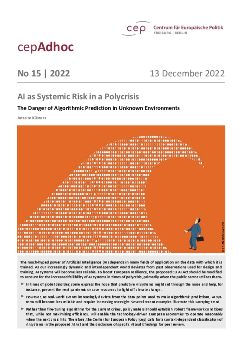 AI as Systemic Risk in a Polycrisis (cepAdhoc)