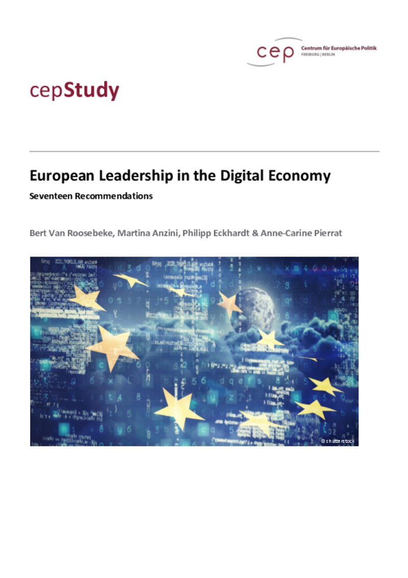 European Leadership in the digital Economy (cepStudy - Full version)