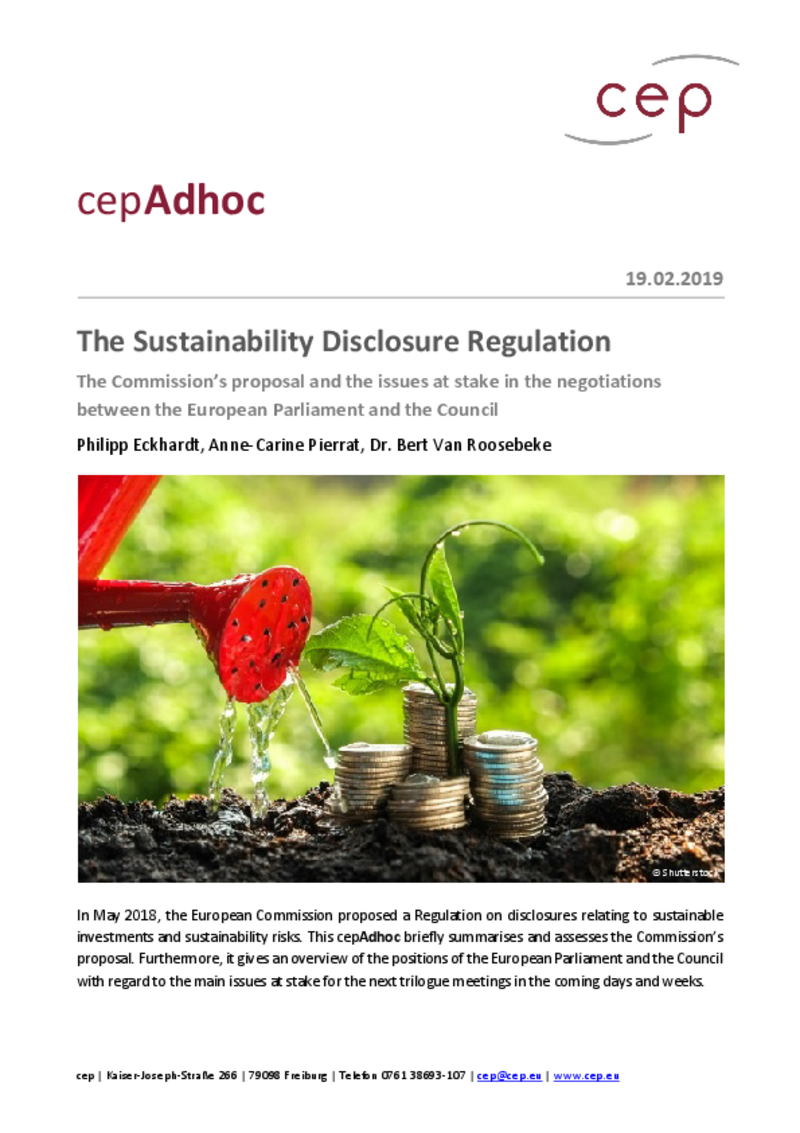 The Sustainability Disclosure Regulation