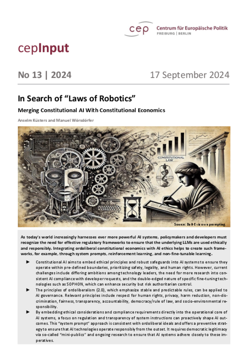 In Search of “Laws of Robotics”