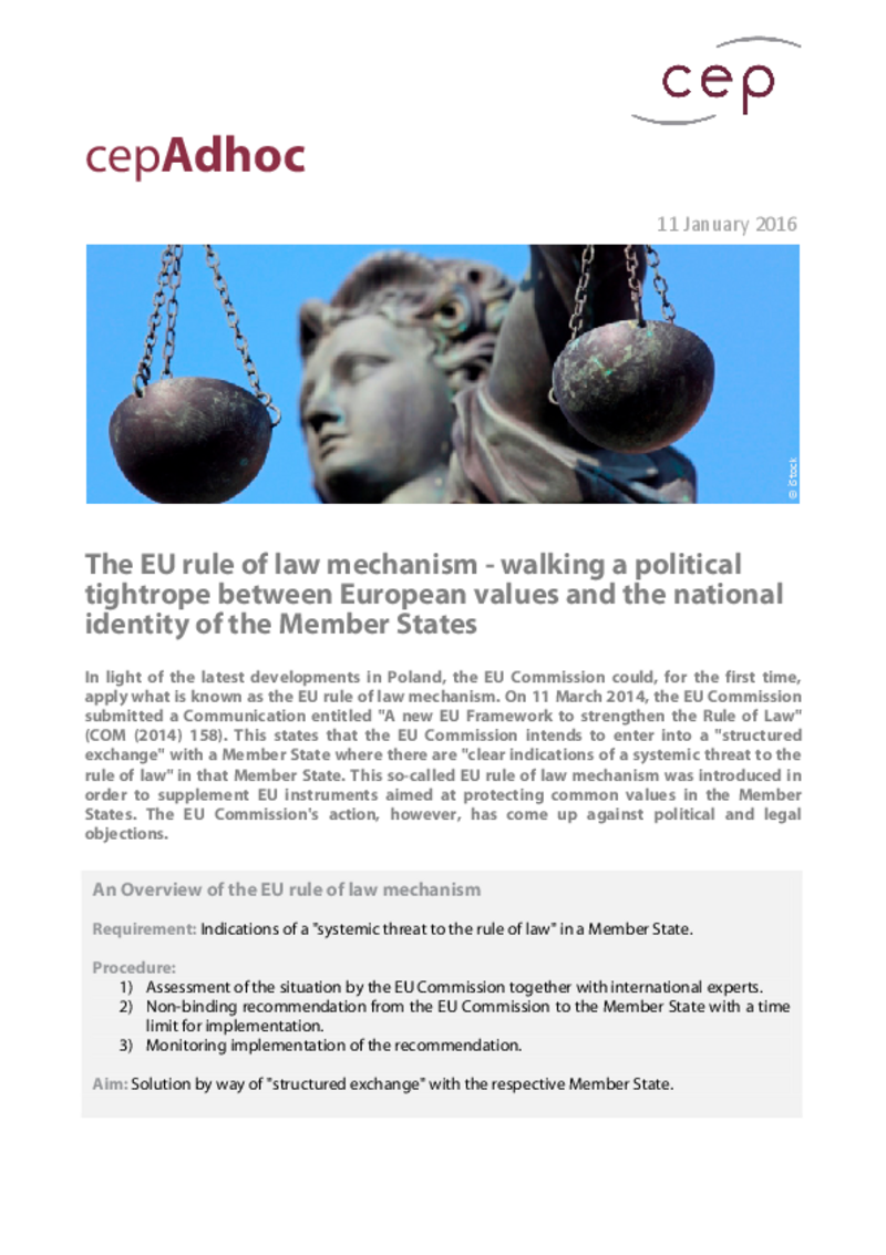 The EU rule of law mechanism