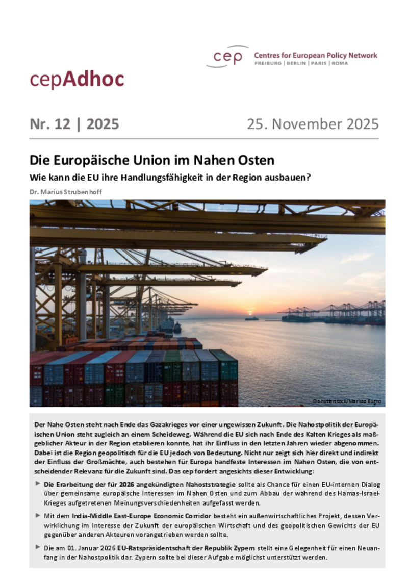 Die Europäische Union im Nahen Osten