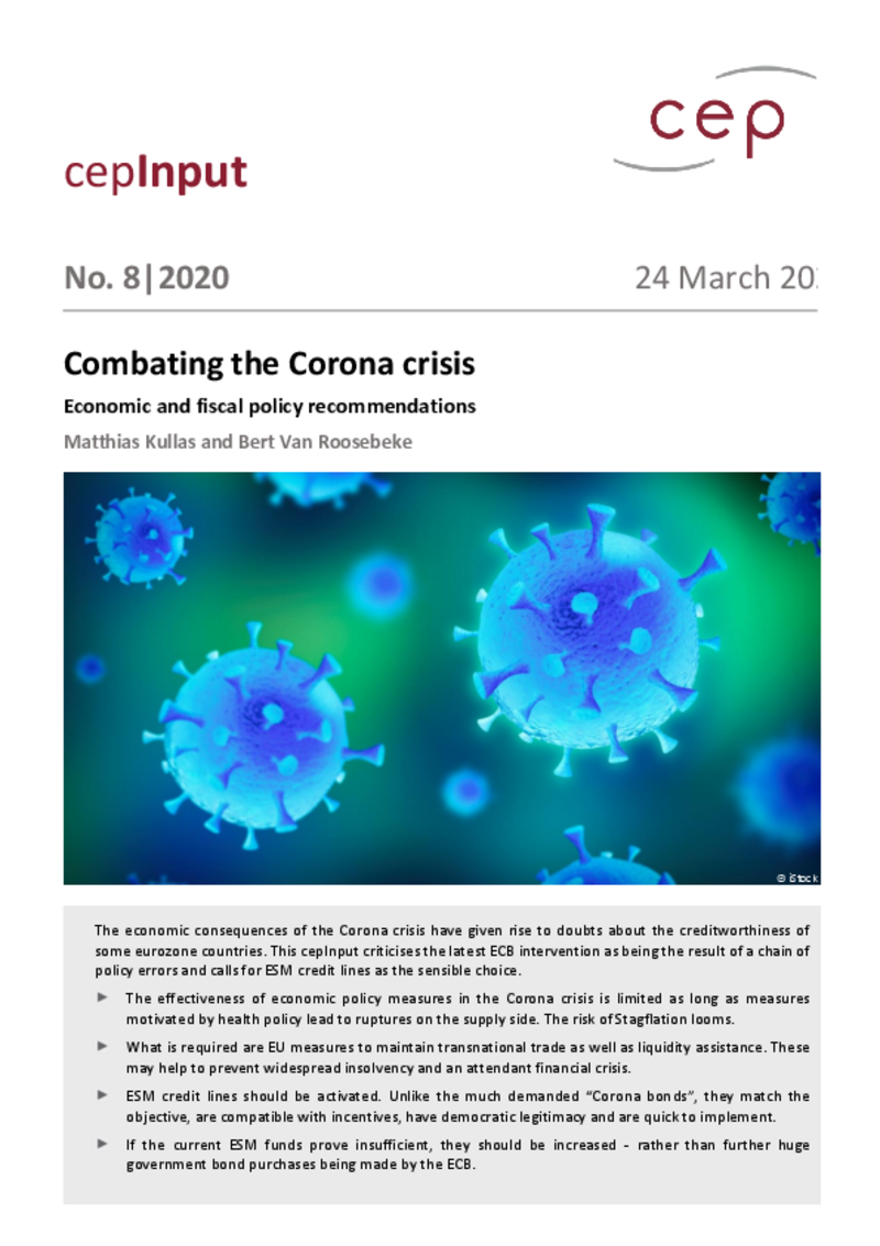 Combating the Corona crisis (cepInput)