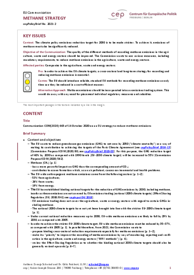 Un système d’échange de quotats pour réduire les émissions de méthane