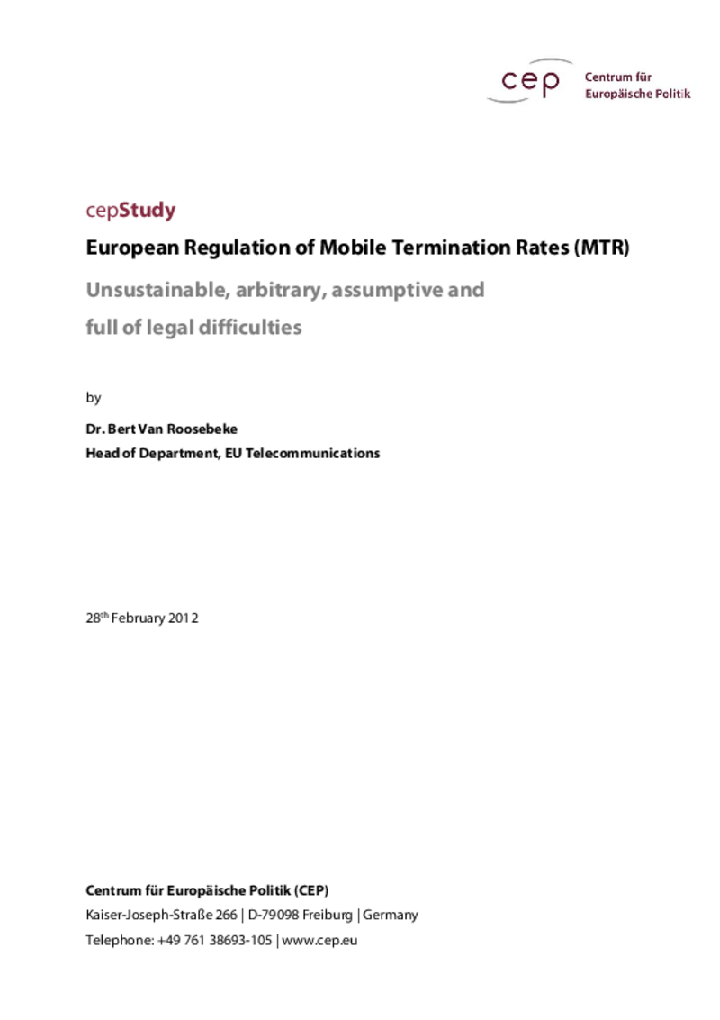 Mobile Termination Rates