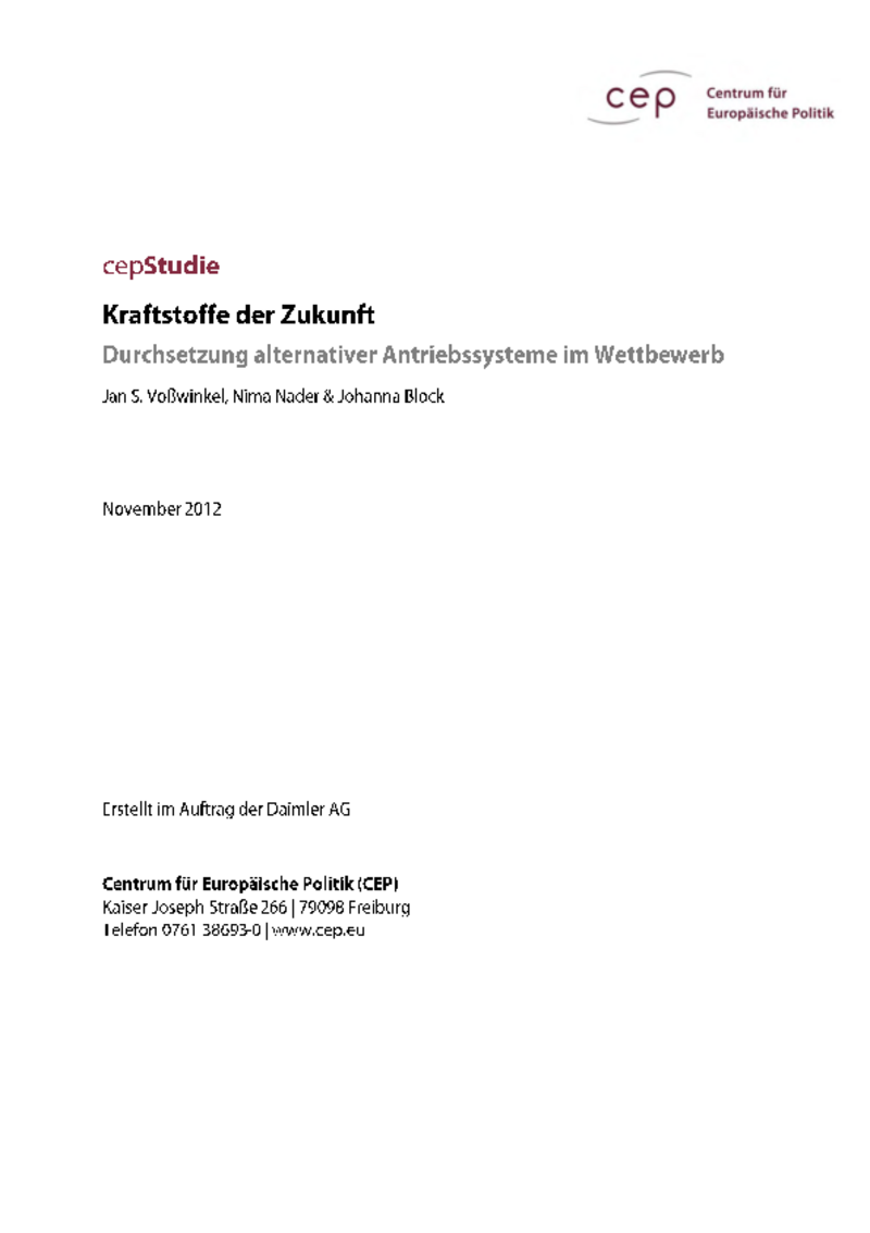 Kraftstoffe der Zukunft