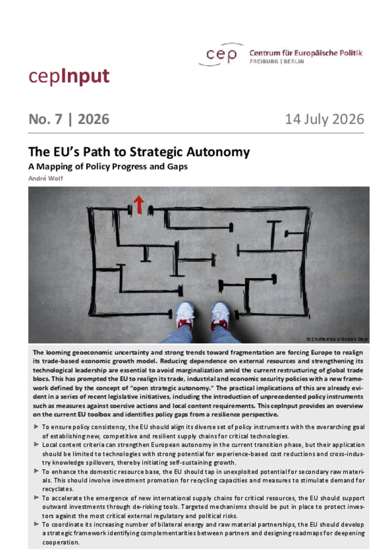 The EU’s Path to Strategic Autonomy