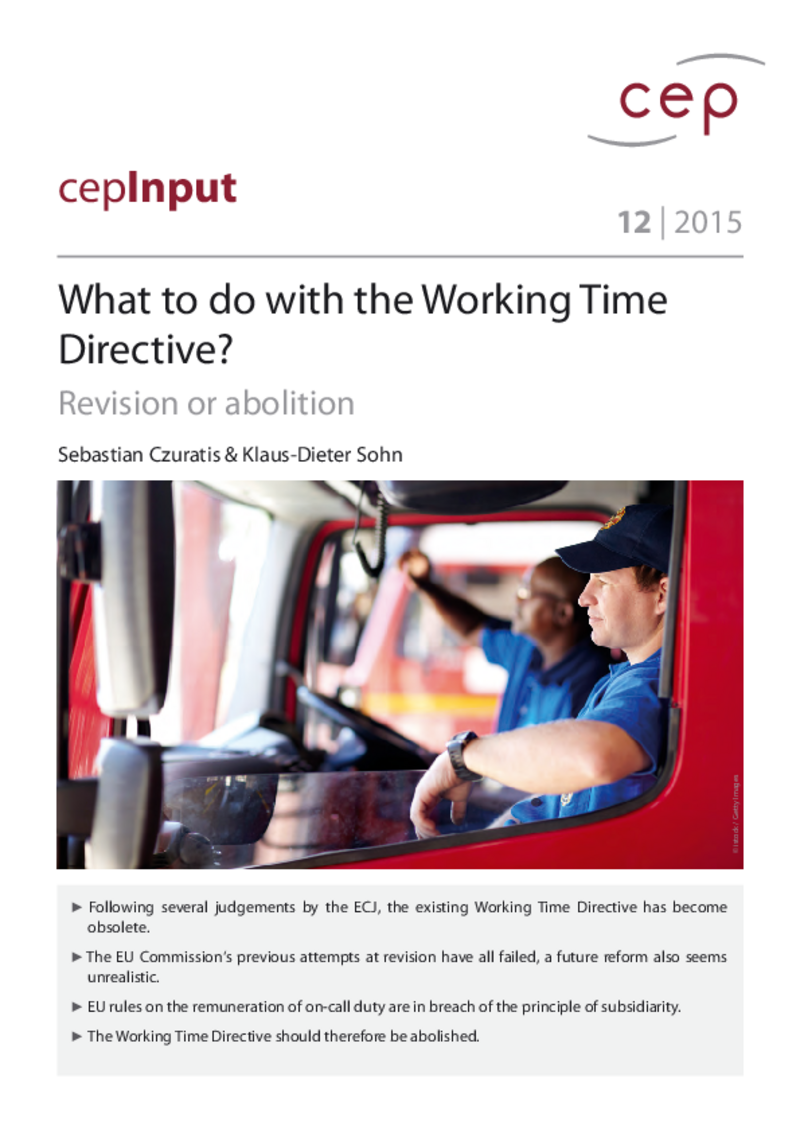 What to do with the Working Time Directive?